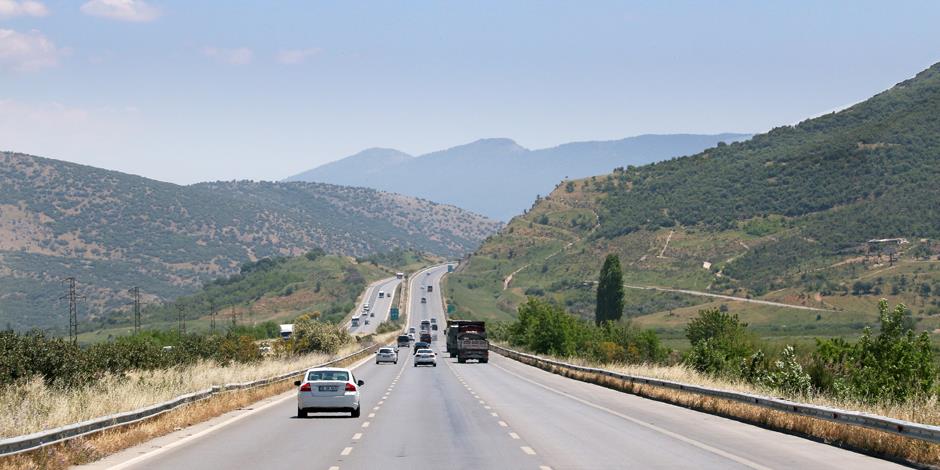 En motorväg utanför Efesos, i västra Turkiet. 