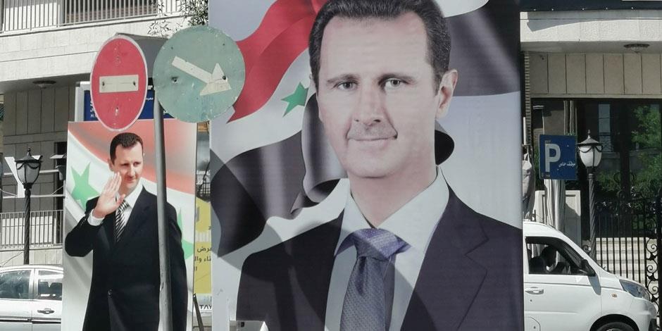 Valrörelse i Syriens huvudstad Damaskus. Den 26 maj avgörs vem som ska vara president de kommande sju åren.
