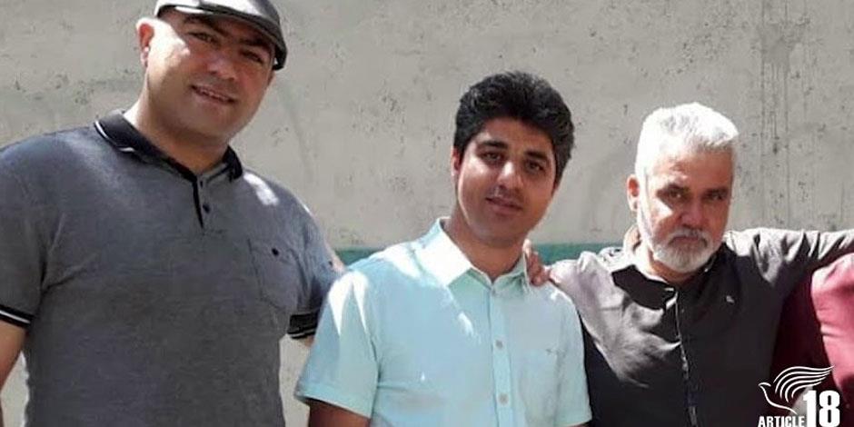 Från vänster: Milad Goodarzi, Amin Khaki och Alireza Nourmohammadi (foto: Article 18).