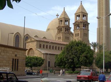 En koptisk kyrka i Egypten (kyrkan har inget samband med texten). 