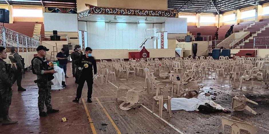 Attentatsplatsen på Mindanao State University (bild från lokala myndigheters Facebook-sida).