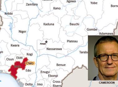 Delstaten Ondo ligger i nordvästra Nigeria. Open Doors Sveriges generalsekreterare Peter Paulsson i den infällda bilden.