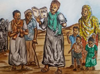 En bild av Abda. Teckningen är gjord av en annan kristen från Afrikas horn, som lever i allvarlig förföljelse.